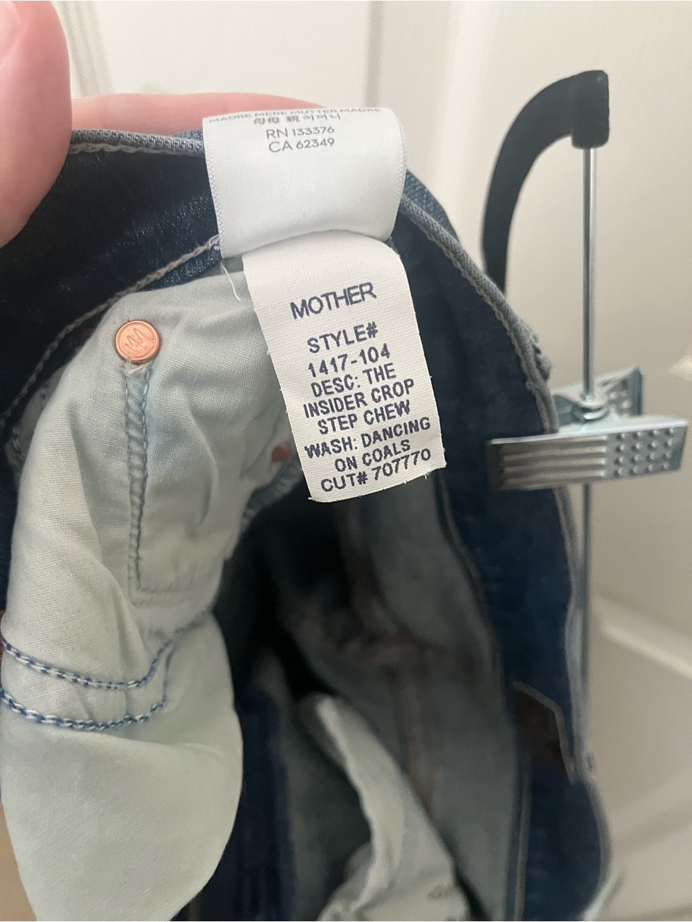 NWT mother jeans the insider crop step chew 26 - Picture 8 of 15